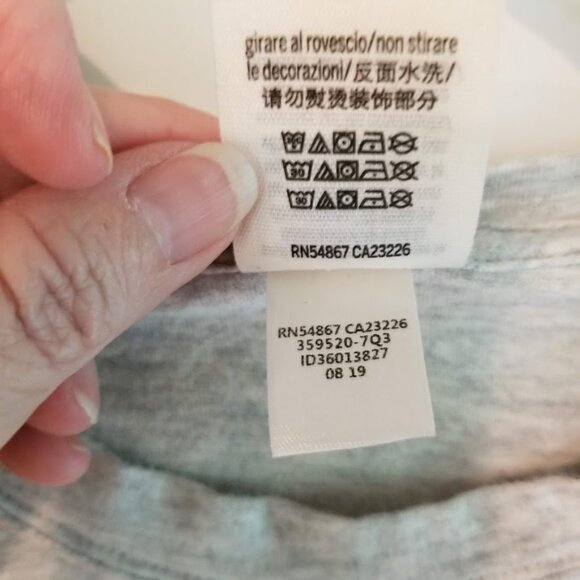 Victoria Secret PINK Bling Sequin Gray floral print long sleeve tshirt, Sz Small - Picture 6 of 12